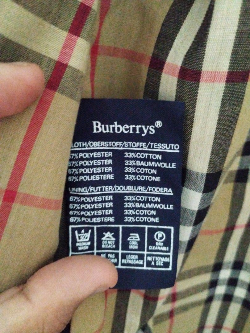 Burberry 67 on sale polyester 33 cotton