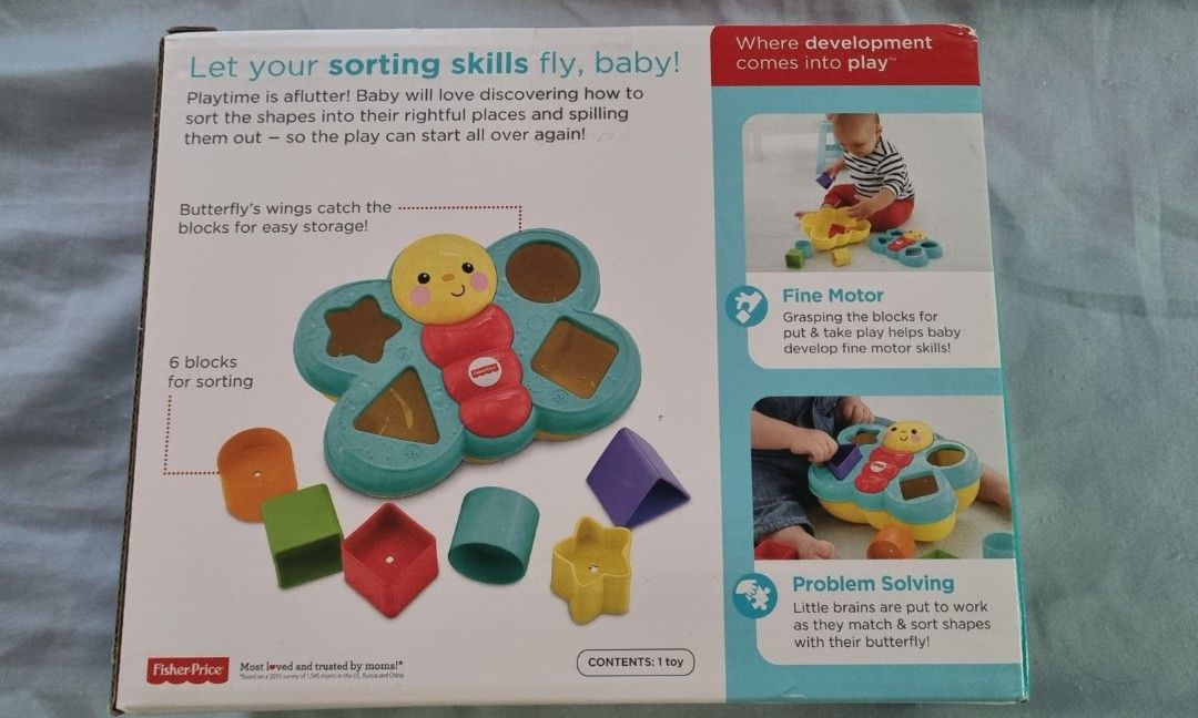 Butterfly shape sorter fisher price, Babies & Kids, Infant Playtime