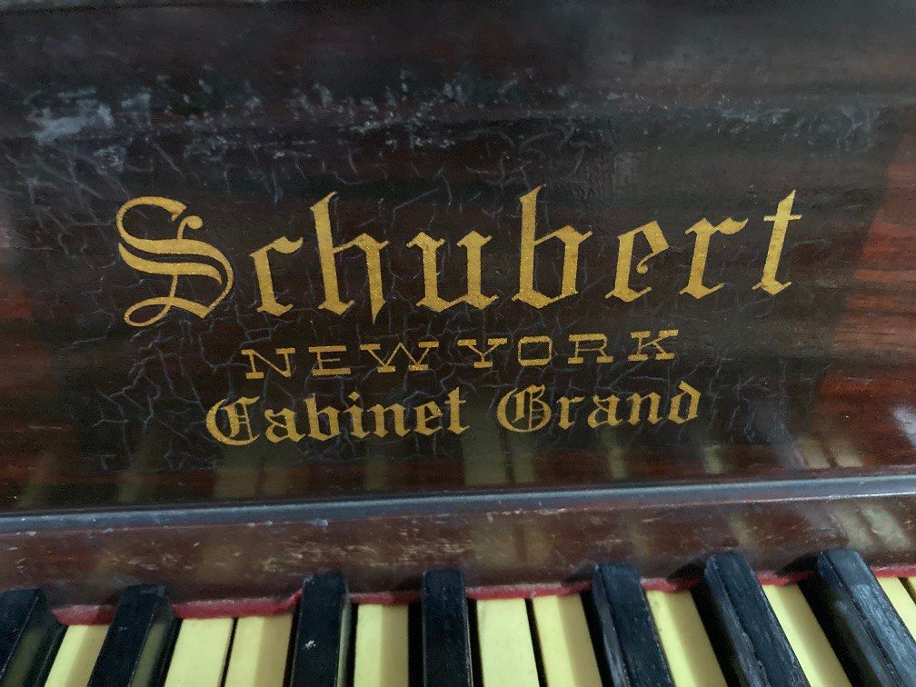 Schubert Piano (Category: Musical Instruments) located in Pasig City. Submitted by annette.annette (Listing ID 1252081481, Image 2). Description: Schubert brand Cabinet Grand Piano Antique Last tuned in June 2023.