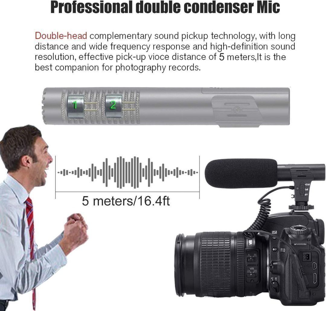 BOYA BY-BM2040 Professional Camera Microphone Super-Cardioid On-camera  Shotgun Microphone for Canon Nikon Sony