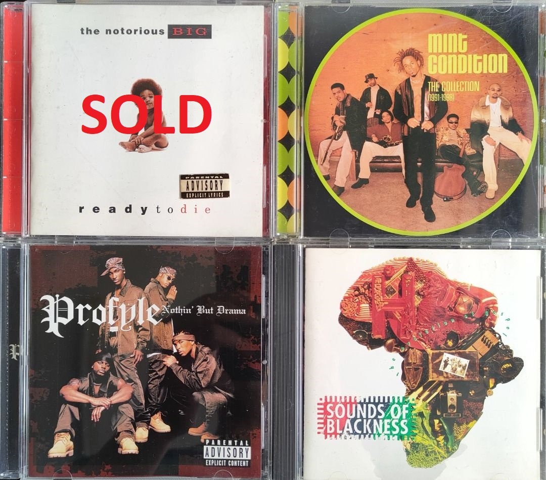 CD US PRESS, HIPHOP, FUNK, GOSPEL LOT RM35 EACH THE NOTORIOUS BIG:  READY TO DIE [SOLD SOLD SOLD] PROFILE: NOTHIN' BUT DRAMA SOUNDS OF  BLACKNESS: THE EVOLUTION