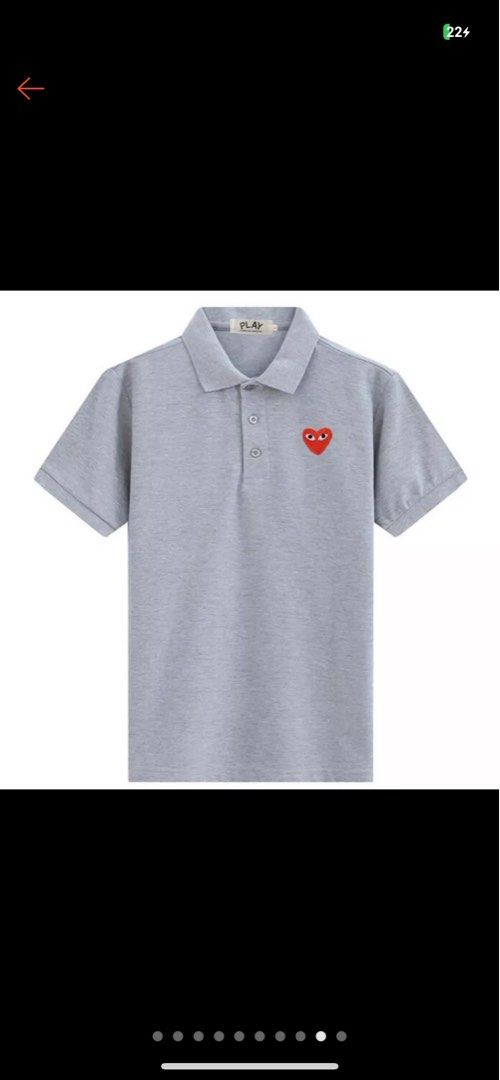 cdg polo shirt white