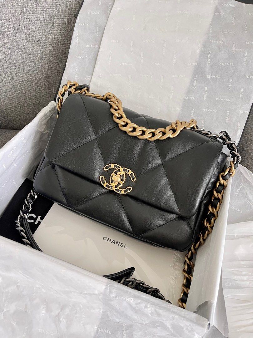 Chanel 19 small flap, Luxury, Bags & Wallets on Carousell