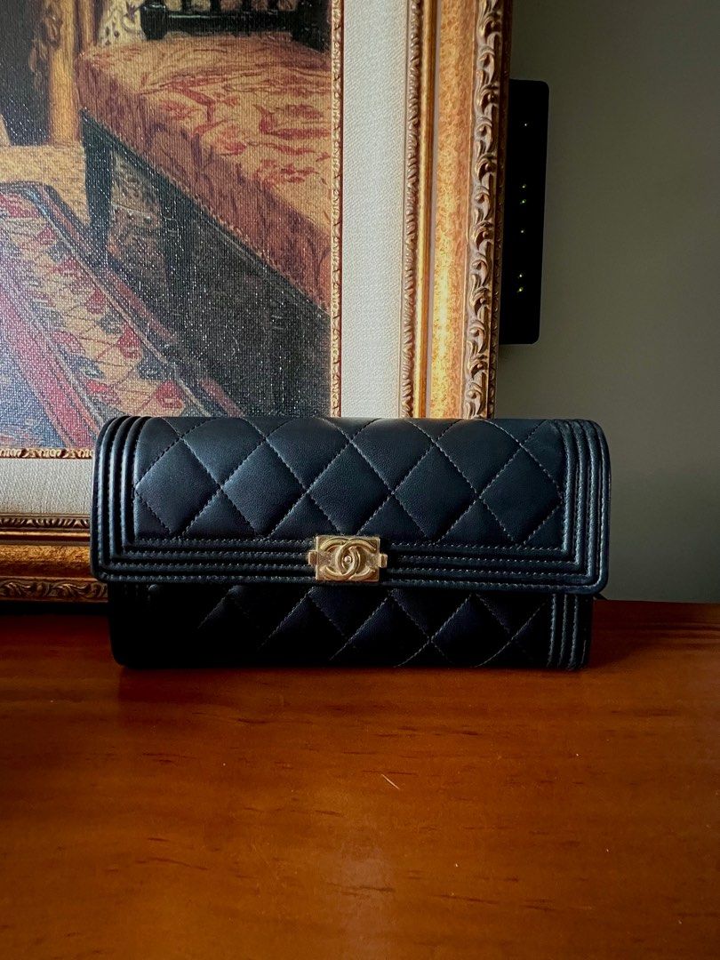 Chanel boy long wallet store