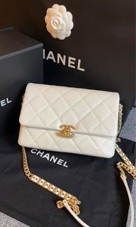 Chanel Melody On Chain Small caviar ghw BNIB