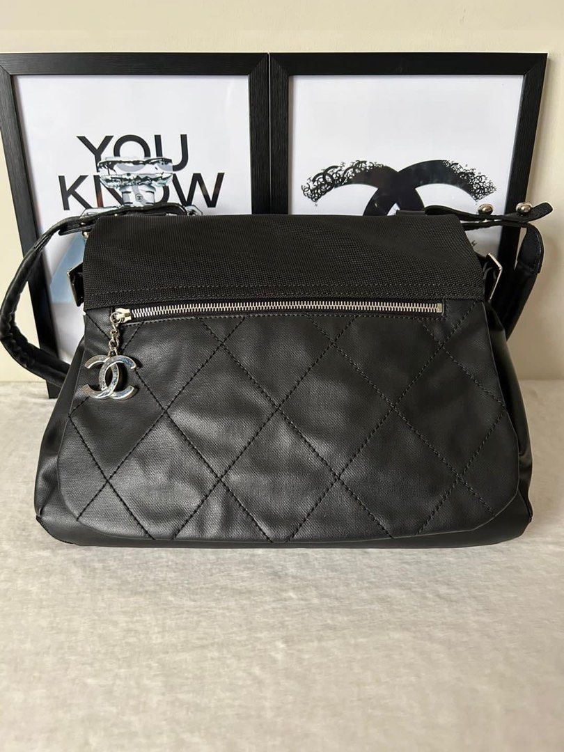 Chanel Paris Biarritz Large Shoulder Bag (Category: Luxury Bags & Wallets) located in Manila. Submitted by bagislifeshop (Listing ID 1252178257, Image 2). Description: ☑️Available in Pampanga ✅Series 12 ✅Condition: 9/10 ✅Material: Coated canvas ✅Colour: Black in SHW ✅Inclusions: Authenticity card and hologram sticker .