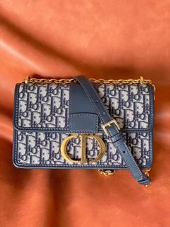 Christian Dior DIOR OBLIQUE Classic 30 MONTAIGNE BAG Blue Dior Oblique  Jacquard M9203UTZQ_M928