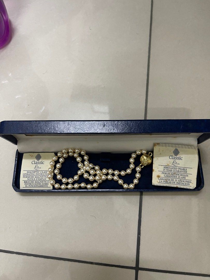 Classic by lotus pearl necklace Luxury Accessories on Carousell
