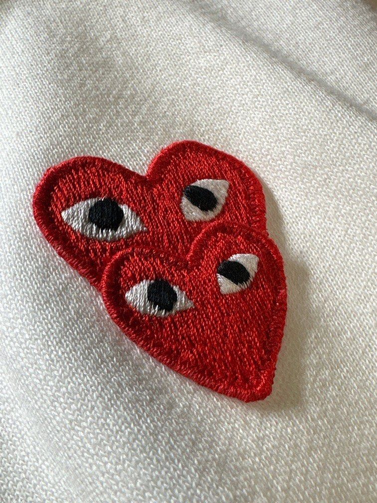 Comme Des Gracons CDG Play Zipper Hoodie M Double Heart
