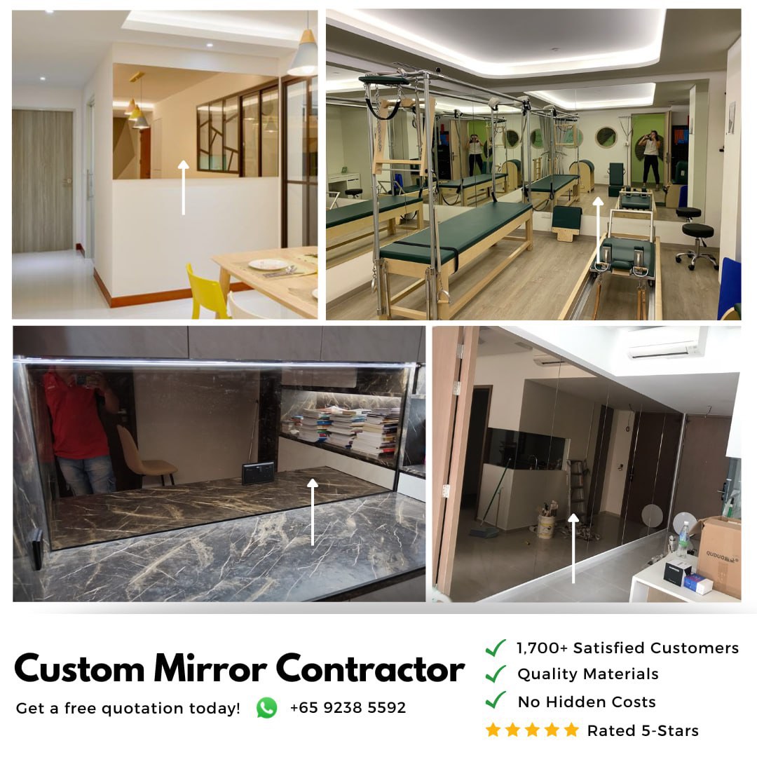 Customised Mirror Mirror Contractor Mirror Installer Custom Mirror , Furniture & Home