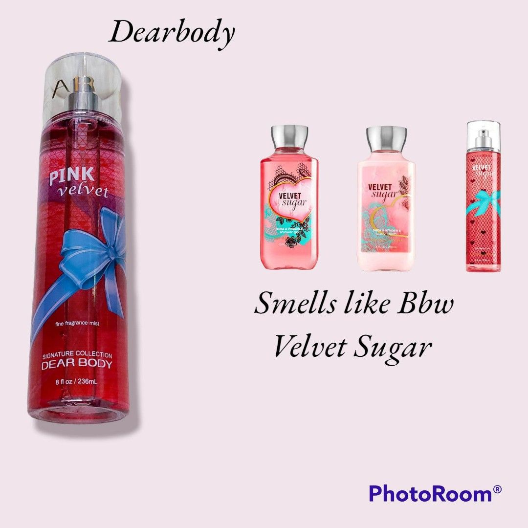 Dearbody Pink Velvet (smells like Velvet Sugar Bath & Body Works