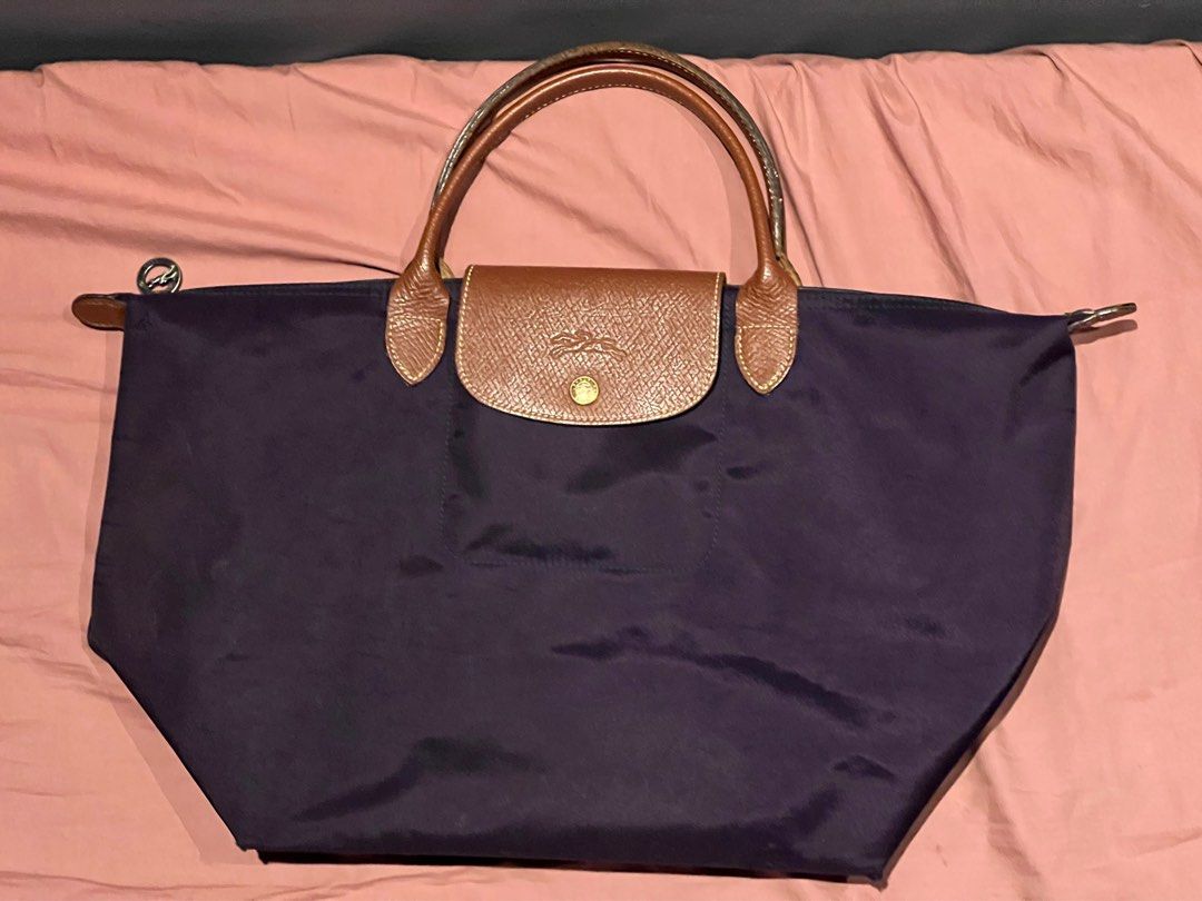 Deep Purple Longchamp Le Pliage Classic Handbag Medium