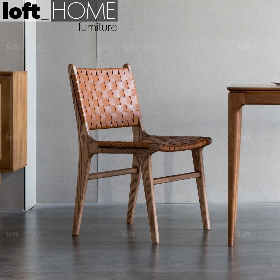 Wisteria woven leather 2025 chair