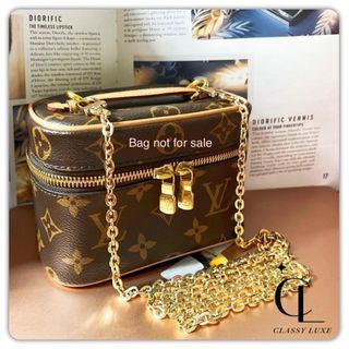 NICE Nano NICE Mini Toiletry Pouch Conversion Kit Gold Chain Interwoven  With Leather 2 Sets of D-rings Nice Vanity Case Look -  Australia