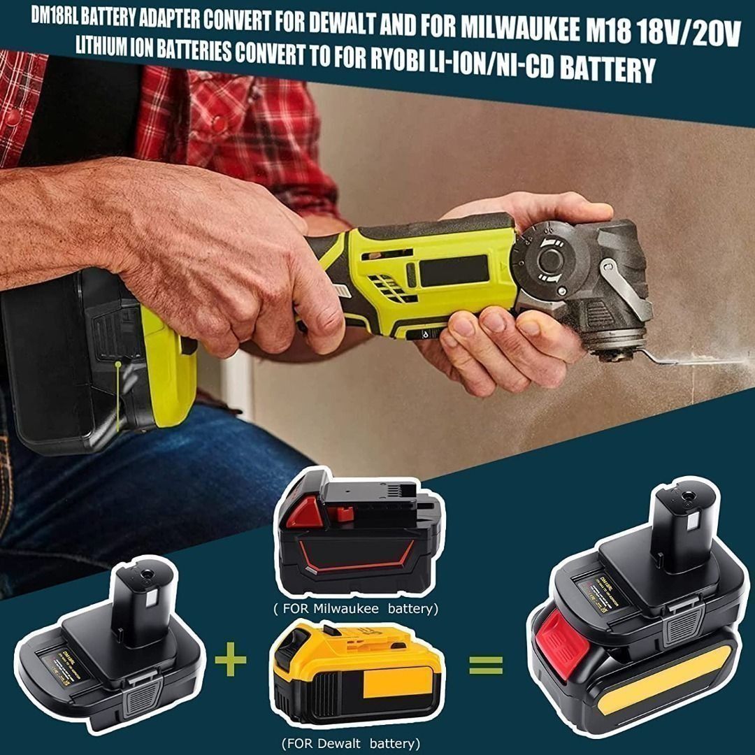 Milwaukee to dewalt battery adaptor best sale