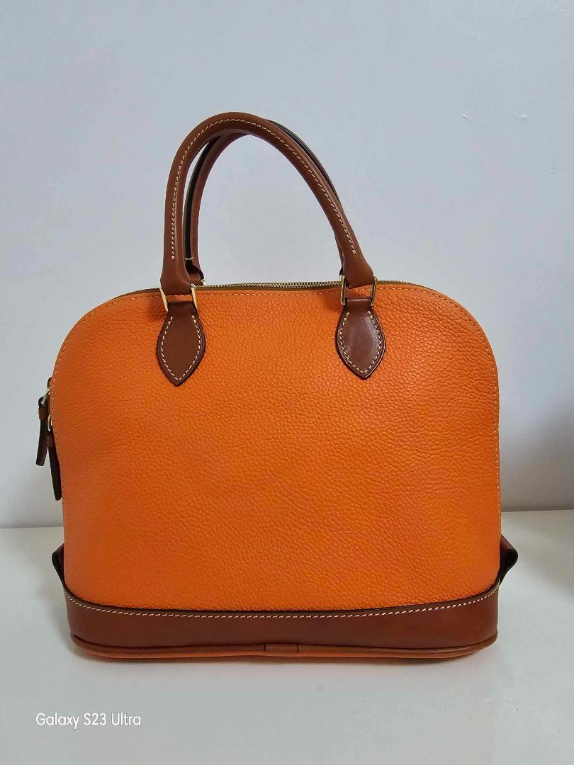 Dooney & Bourke Handbag, Pebble Grain Small Zip Satchel - Clementine