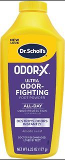 Dr. Scholl's Odor-Fighting X Foot Powder, Yellow, 177g