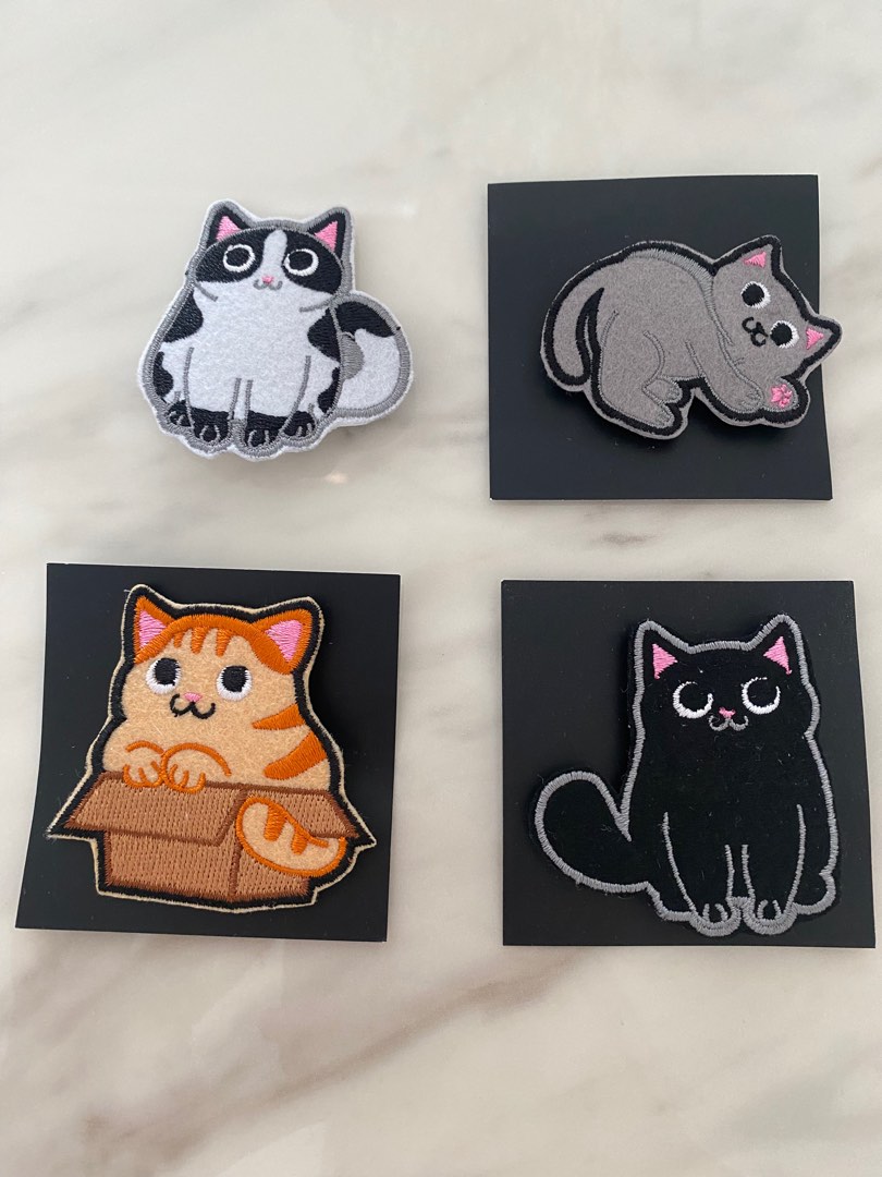 Felt Cat Pin Pin Kucing Oyen Comel, Hobbies & Toys, Stationery