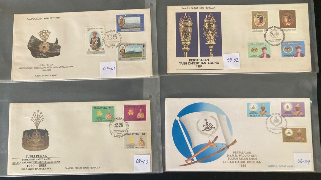 FOLDER OF UNIQUE MALAYSIAN FDCs : CORONATION AND INSTALLATION OF