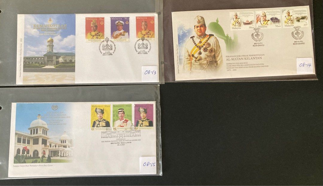 FOLDER OF UNIQUE MALAYSIAN FDCs : CORONATION AND INSTALLATION OF