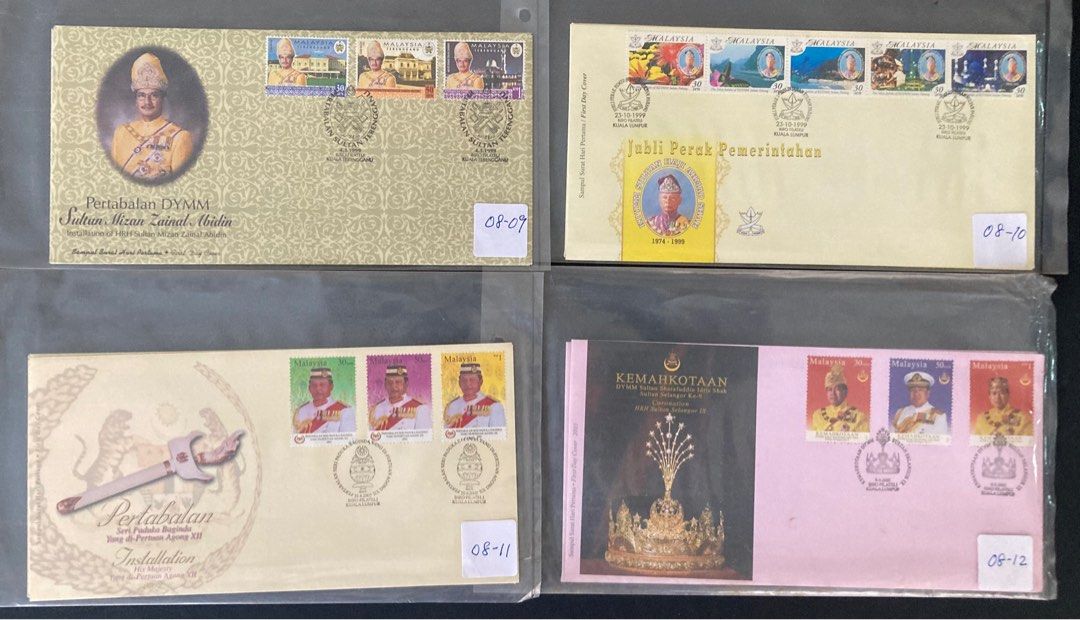 FOLDER OF UNIQUE MALAYSIAN FDCs : CORONATION AND INSTALLATION OF