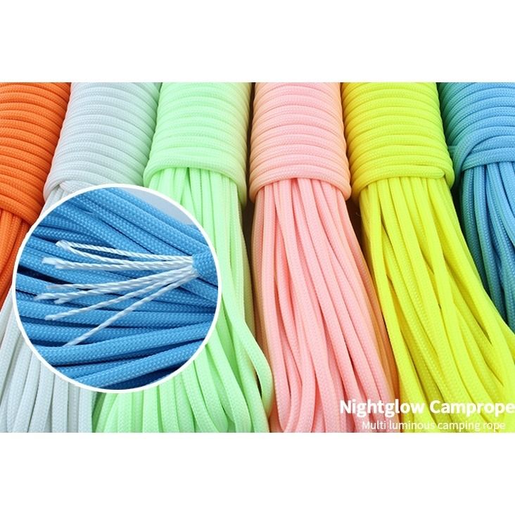 [FREE DELIVERY] 550 REFLECTIVE AND GLOW IN THE DARK PARACORD PERFECT FOR  ANY OUTDOOR ACTIVITIES (30 Meters - 4mm thick)