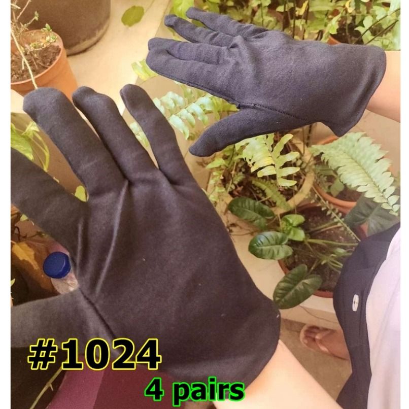 FREE DELIVERY Unisex glove Button White or Black Cotton Gloves for Catering Inspection doorman banquet party outfit craft protection