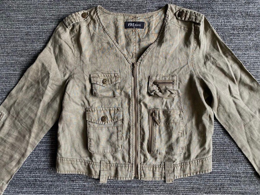 FRJ Jeans light cropped utility jacket on Carousell