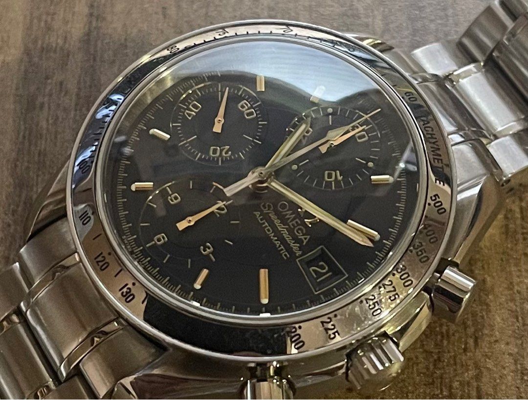 FS Omega 3513.54 Japan Limited Gilt Speedmaster Date Chronograph