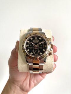 (Full Set) 2017 Rolex Daytona 18k Half Gold 8PT Diamonds Ref. 116503