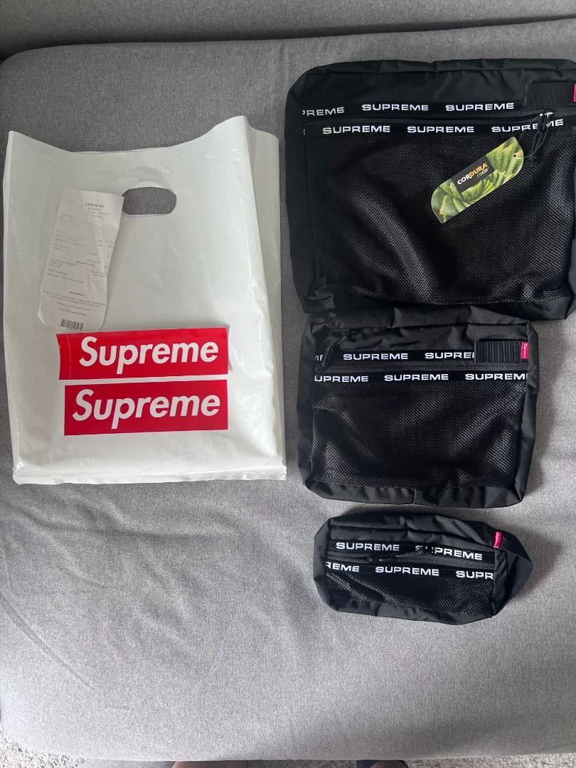 FW22 Supreme Organizer Black pouch set packing cube