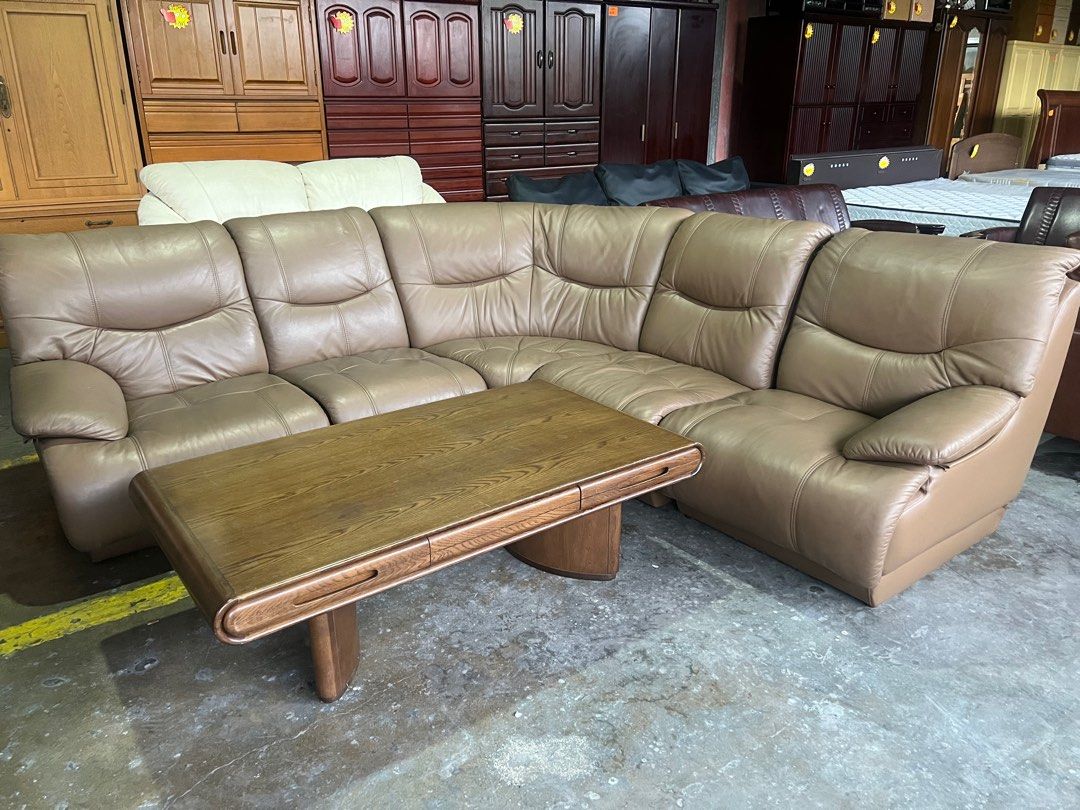 Genuine Leather Corner Type Sofa