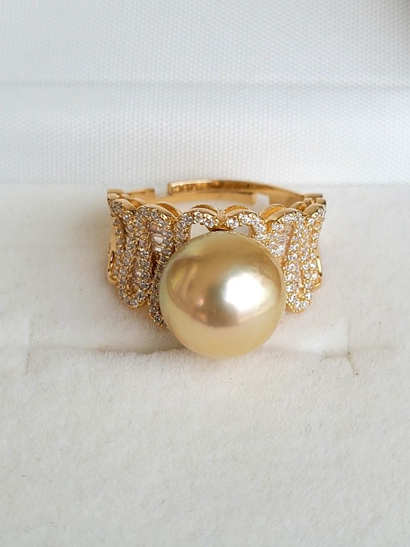 Special Price Genuine South Sea Gold Pearl Ring R15