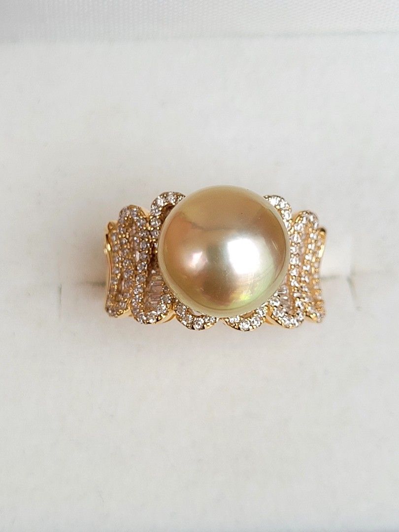 Special Price Genuine South Sea Gold Pearl Ring R15