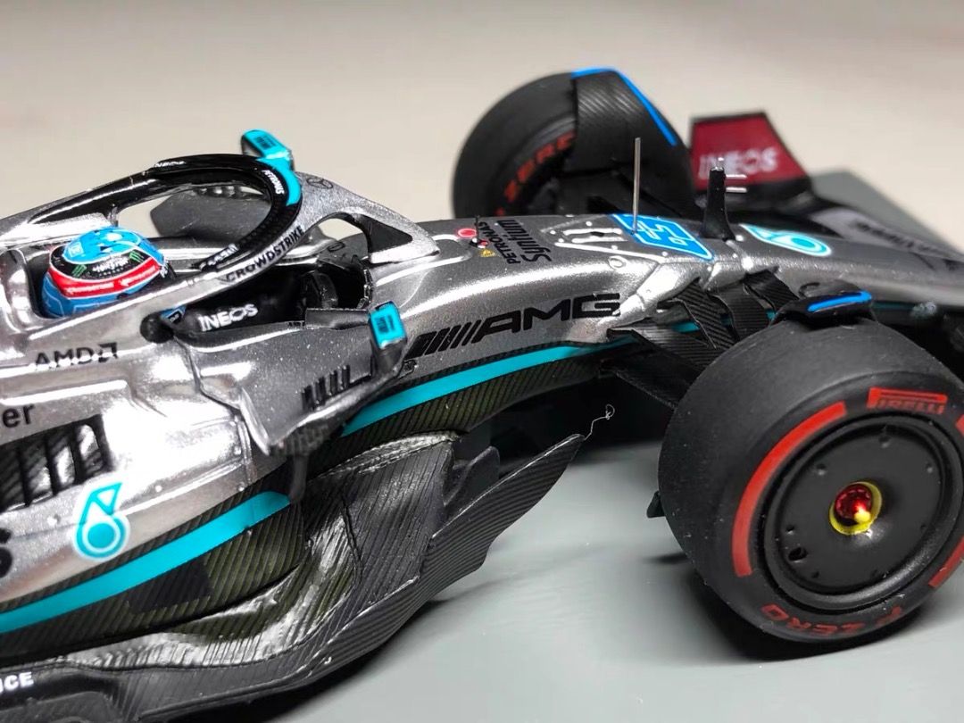 George Russell 2022 Brazil GP Winner Mercedes 1/43th scale F1 Car Spark ...
