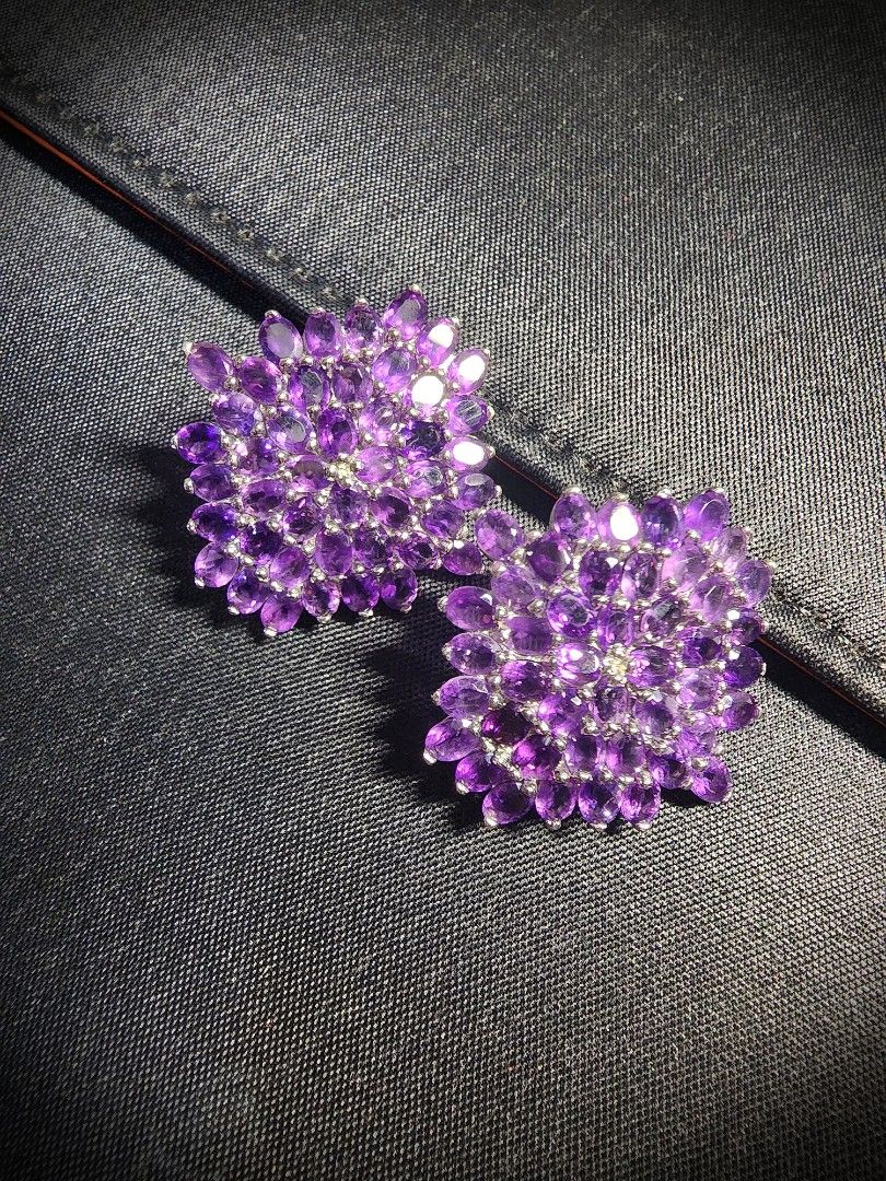 Purple hotsell amethyst earrings