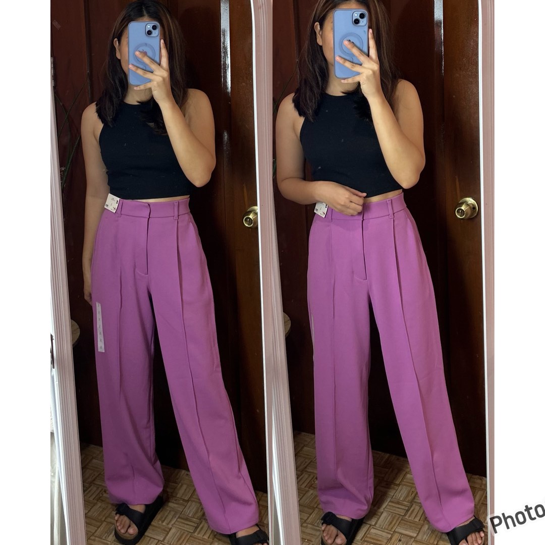 GU BY UNIQLO HIGHWAIST WIDE TROUSER on Carousell