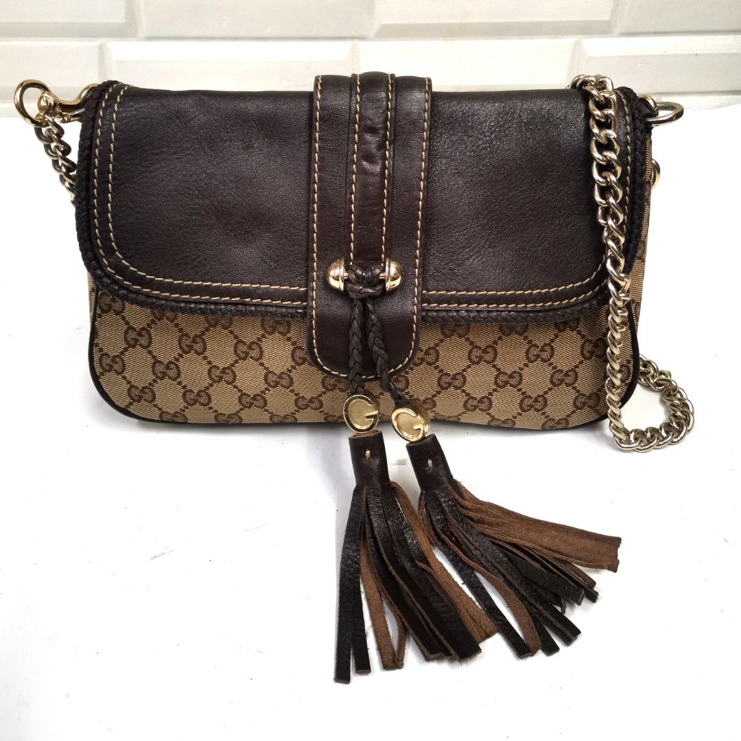 Gucci Canvas Sling Bag, Luxury, Bags & Wallets on Carousell