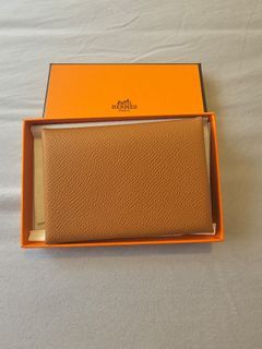 Hermes CALVI DUO VERSO EPSOM CALFSKIN NATA/QUEBRACHO