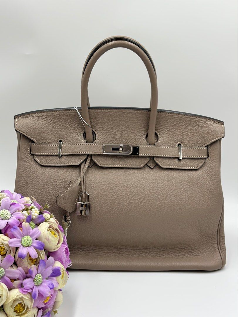 Hermes birkin 35 shop etoupe togo palladium