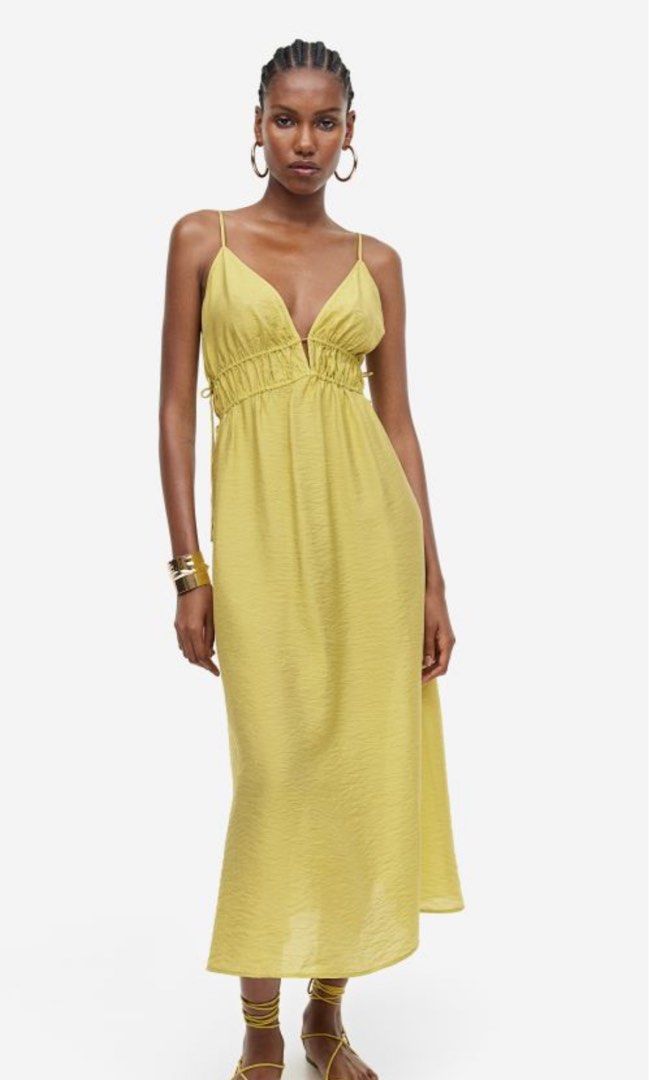 Lime green spaghetti strap dress on sale