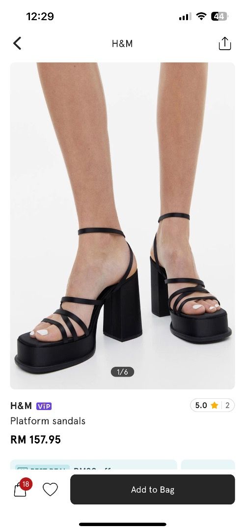 H M Platform Sandals Women s Fashion Footwear Heels on Carousell