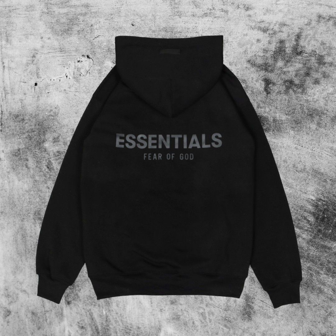 Hoodie Essentials Fear Of God FOG Hitam