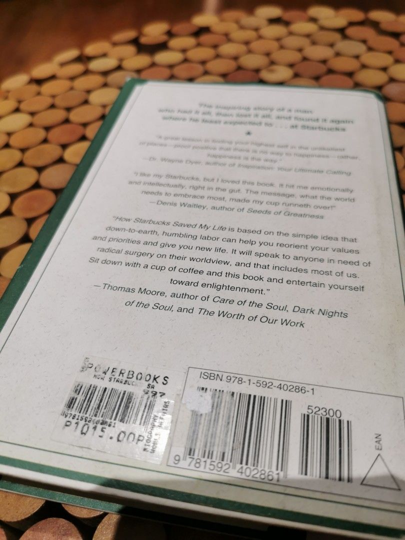 How Starbucks Saved My Life by Michael Gill (Category: Storybooks) located in Manila. Submitted by ryanf888 (Listing ID 1252013190, Image 2). Description: Bought for 1,015. A good read on second chances, and how Starbucks Saved his life. Cover is yellowing, but inside pages are pristine. A good read..
