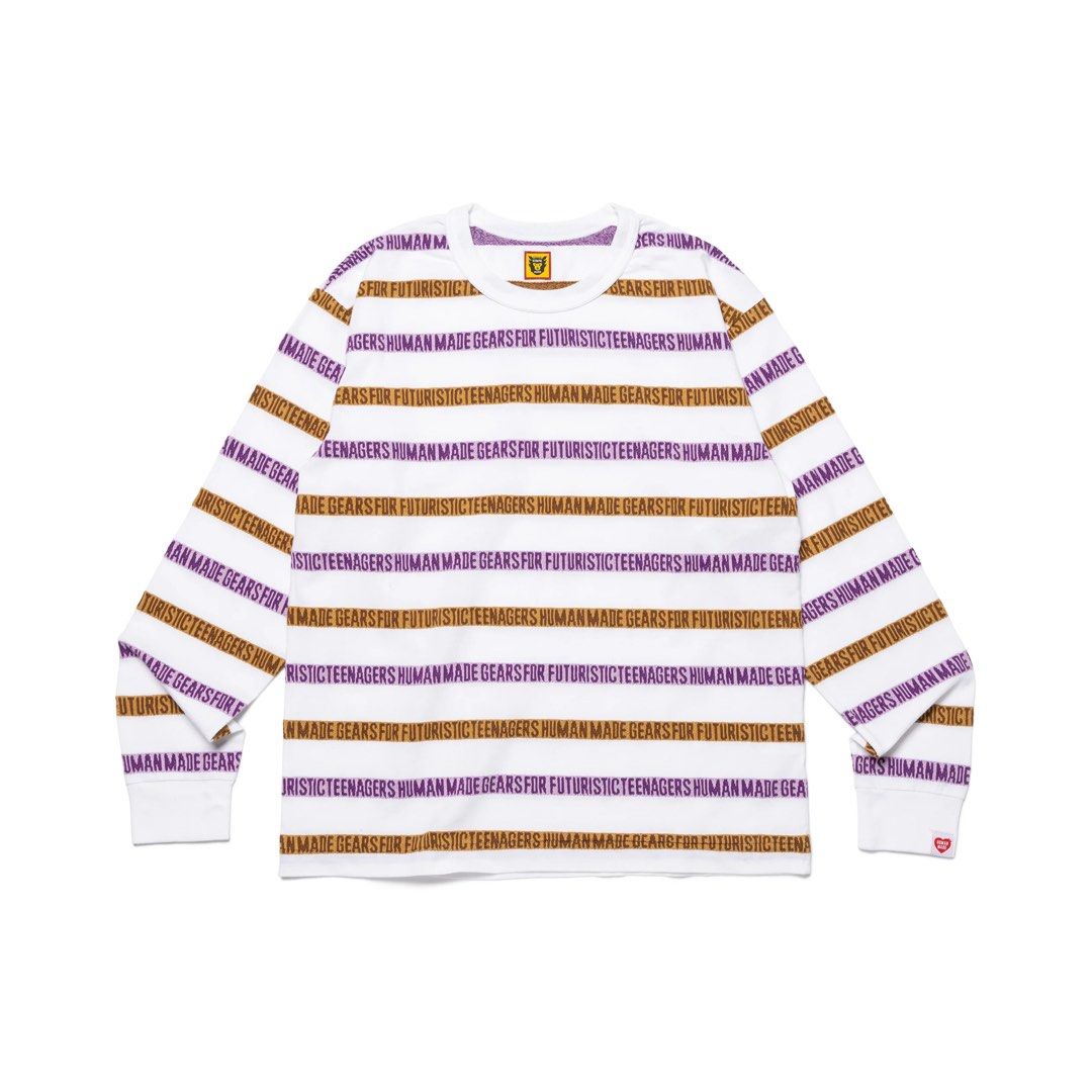 トップス HUMAN MADE JACQUARD L/S T-SHIRT HUMAN MADE Thermal Long Sleeve T-Shirt | HM28CS006-WHITE