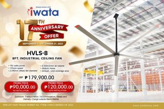 HVLS INDUSTRIAL CEILINNG FAN WITH FREE INSTALLATION
