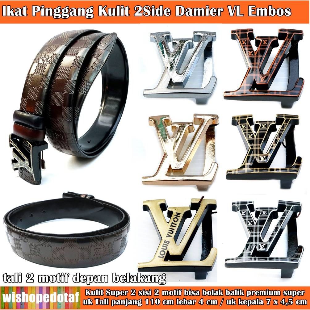 Jual ASLI Tali Pinggang LV Super premium Kulit impor ikat belt