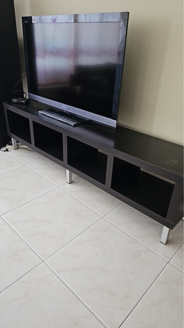 IKEA Kallax Shelf/TV Console with feet, Furniture & Home Living, Furniture, TV Consoles on Carousell