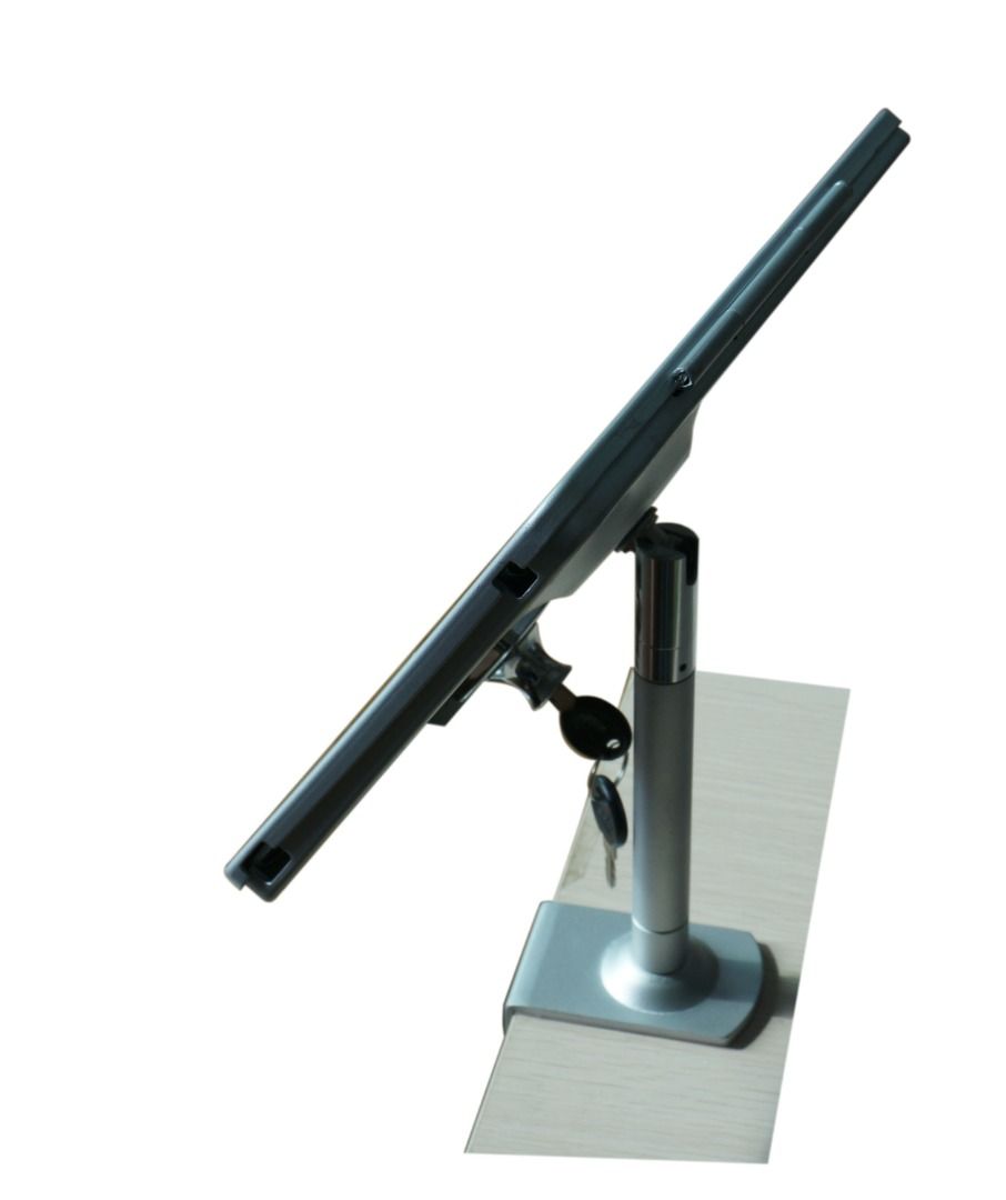 IPAD stand table desktop clamp with key lock anti theft 9.7 inch ...