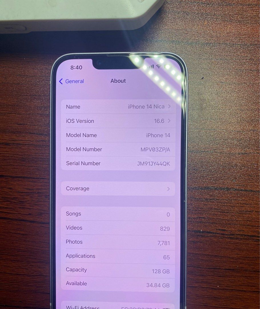 Iphone 14 128gb Purple (Category: iPhone 14 Series) located in Manila. Submitted by nica.ang (Listing ID 1252046137, Image 3). Description: My personal phone, not buy and sell. Rfs: will upgrade iPhone 14 128gb Smart locked Bought March 2023 No dents or scratches Battery health - 87% 100% no issue Inclusions: Unit Box Sim ejector Negotiable .